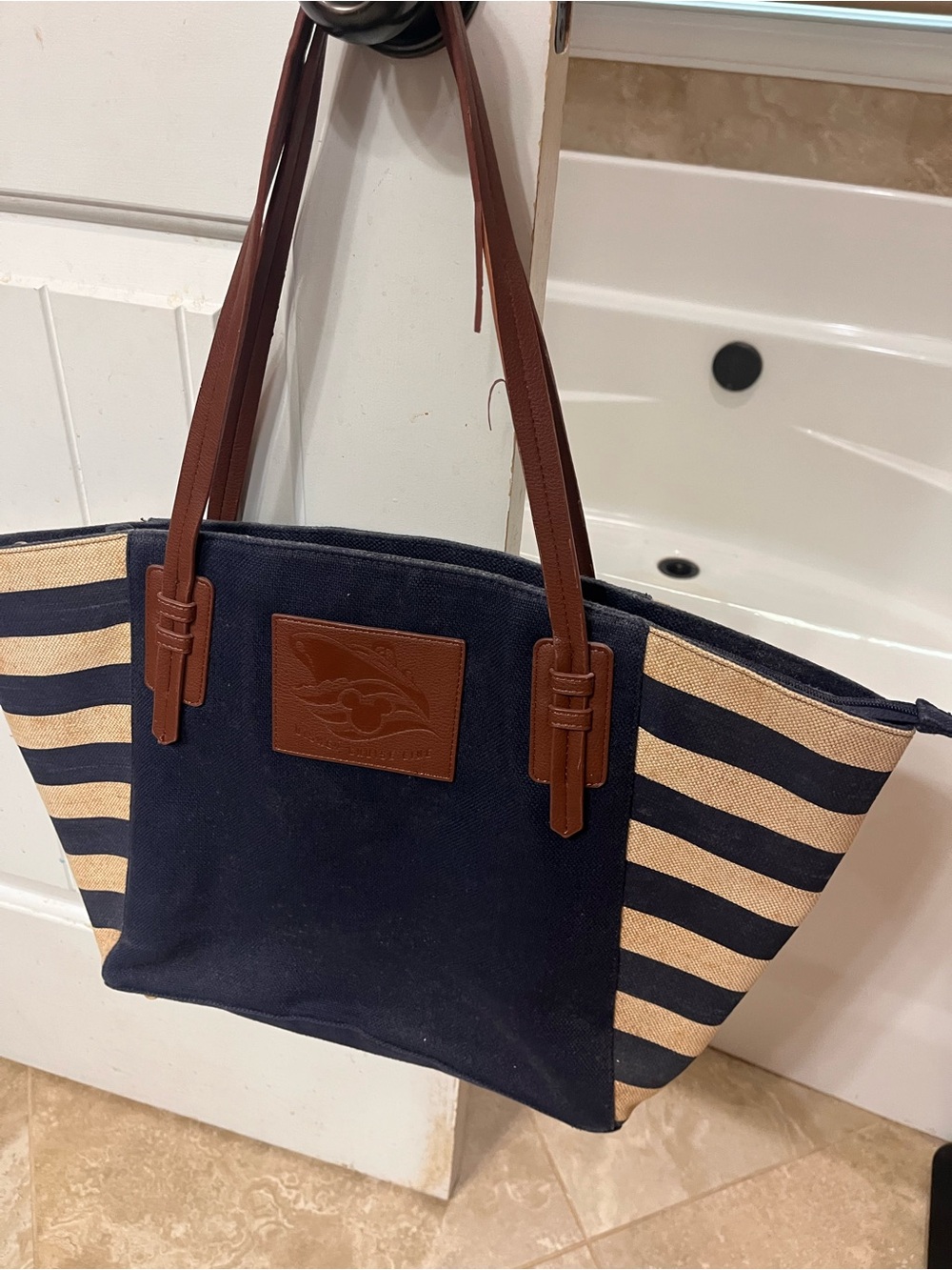 Disney Cruise Line Canvas Tote Bag. Condition is used.